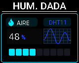 Pantalla Humitat del P-Bit en la vista Dada
