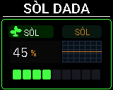 Pantalla Sòl del P-Bit en la vista Dada
