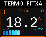 Pantalla Termòmetre del P-Bit en la vista Fitxa