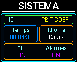 Pantalla del P-Bit: Sistema