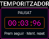 Pantalla del P-Bit: Timer, en pausa