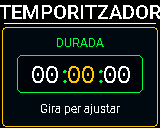 Pantalla del P-Bit: Timer, editor de durada