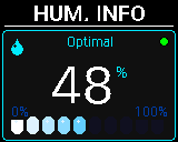 P-Bit Humidity screen in the Info view