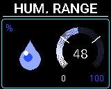 P-Bit Humidity screen in the Range view