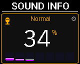 P-Bit Sound screen in the Info view