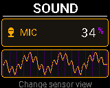 P-Bit Sound screen in the Main view