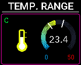 P-Bit Temperature screen in the Range view
