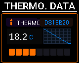 P-Bit Thermometer screen in the Data view