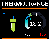 P-Bit Thermometer screen in the Range view