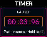 P-Bit screen: Timer, paused