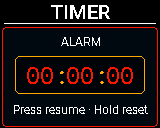 P-Bit screen: Timer, alarm at the end