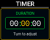 P-Bit screen: Timer, duration editor
