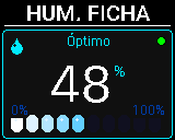 Pantalla Humedad del P-Bit en la vista Ficha