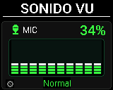 Pantalla Sonido del P-Bit en la vista Sonido VU