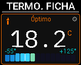 Pantalla Termómetro del P-Bit en la vista Ficha