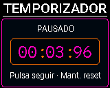 Pantalla del P-Bit: Timer, pausado