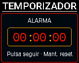 Pantalla del P-Bit: Timer, alarma al terminar