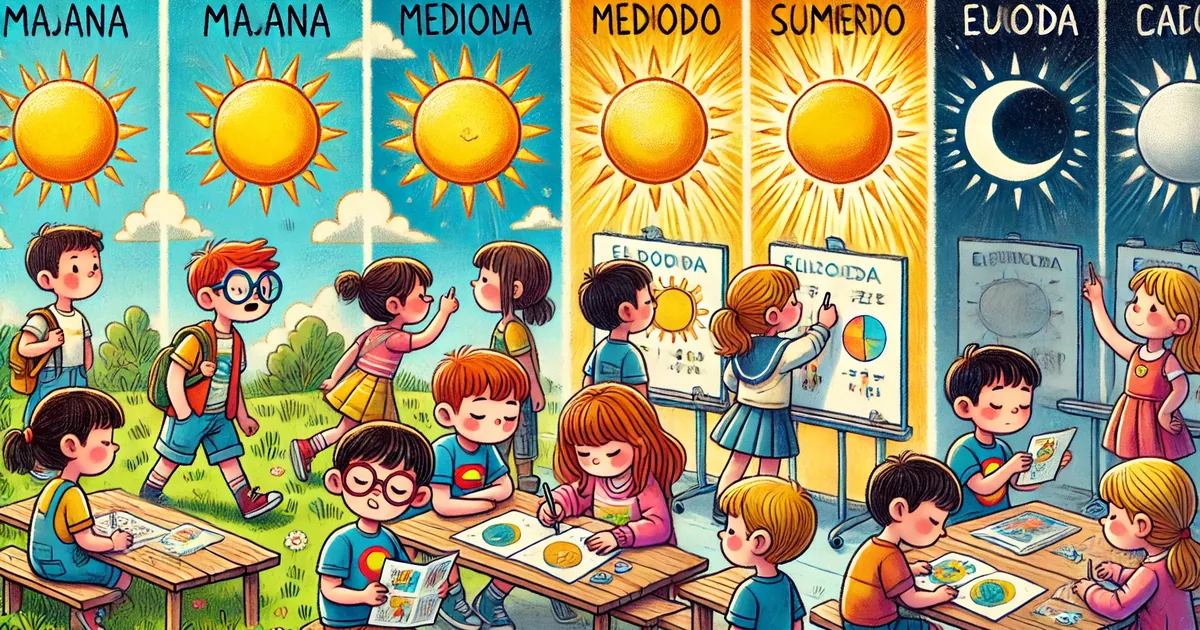Estudiante midiendo la intensidad de la luz solar con el P-Bit en distintas zonas del patio de la escuela, entre sol directo y sombra